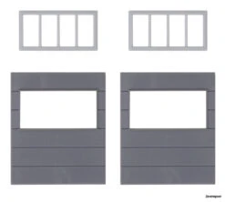 180891 Faller 2 Wandelemente Mit Horizontal