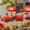 180910 Faller Sonnenschirme, Tische, Bänke