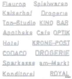 180964 Faller Ladenschriftzüge 70er Jahre
